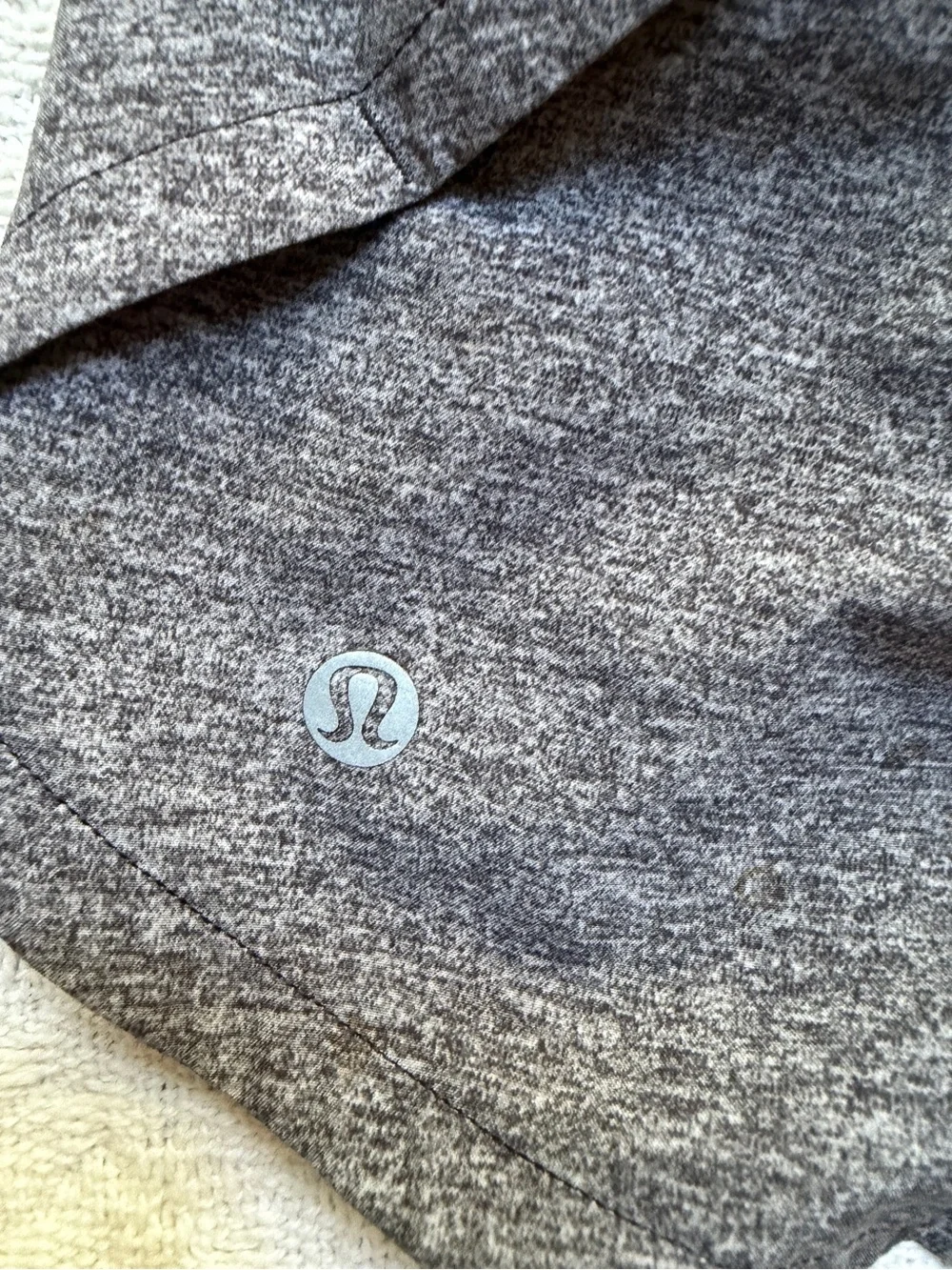 Women’s Lululemon Gray Speed Up Shorts with Black Waistband
